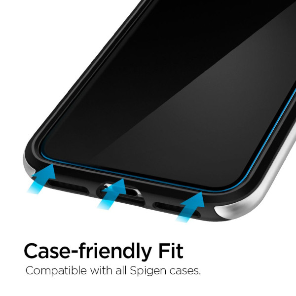 2x Szkło Hartowane Spigen Alm Glas.Tr Slim iPhone 11 / XR