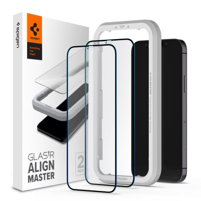 2x Szkło Hartowane Spigen Alm Glass Fc iPhone 12 / 12 Pro