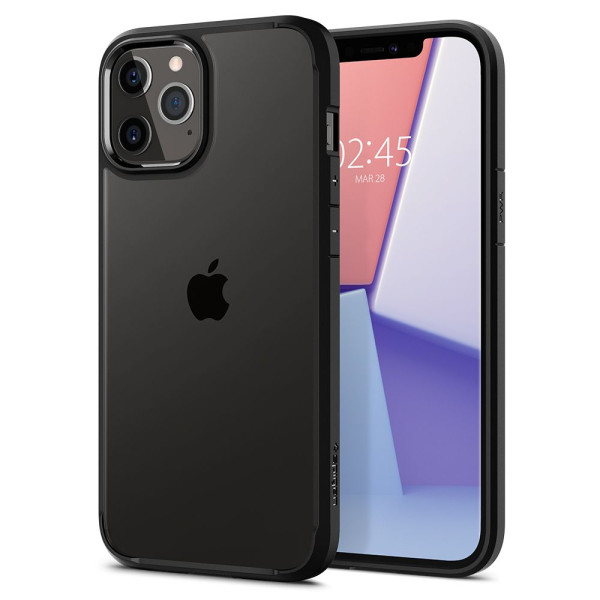 Etui Do iPhone 12 / 12 Pro Spigen Ultra Hybrid Czarny Matowy