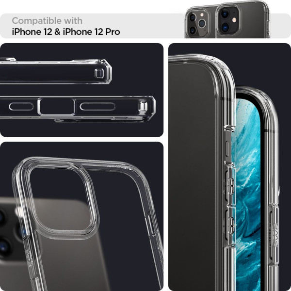 Etui Do iPhone 12 / 12 Pro Spigen Ultra Hybrid Przezroczysty