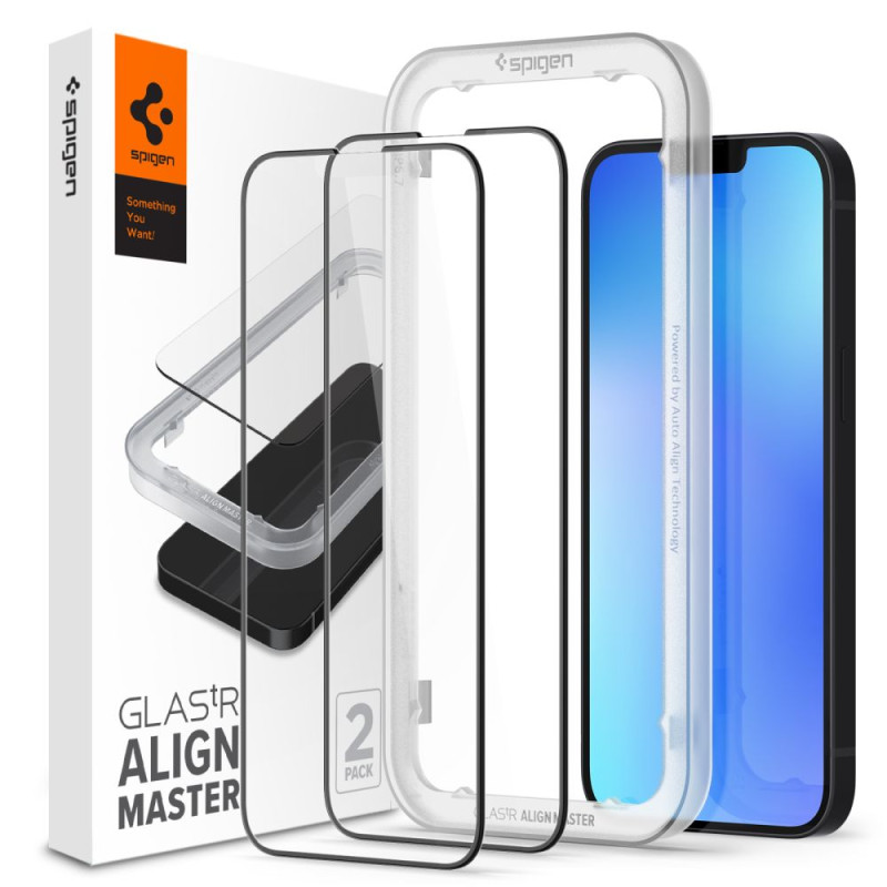 2x Szkło Hartowane Spigen Alm Glass Fc iPhone 13 Pro Max / 14 Plus / 15 Plus