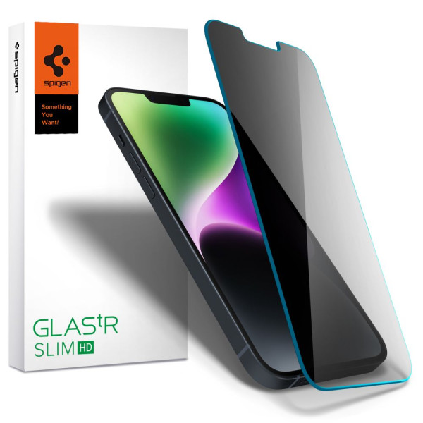 Prywatyzujące Szkło Hartowane Spigen Glas.Tr Slim iPhone 13 / 13 Pro / 14