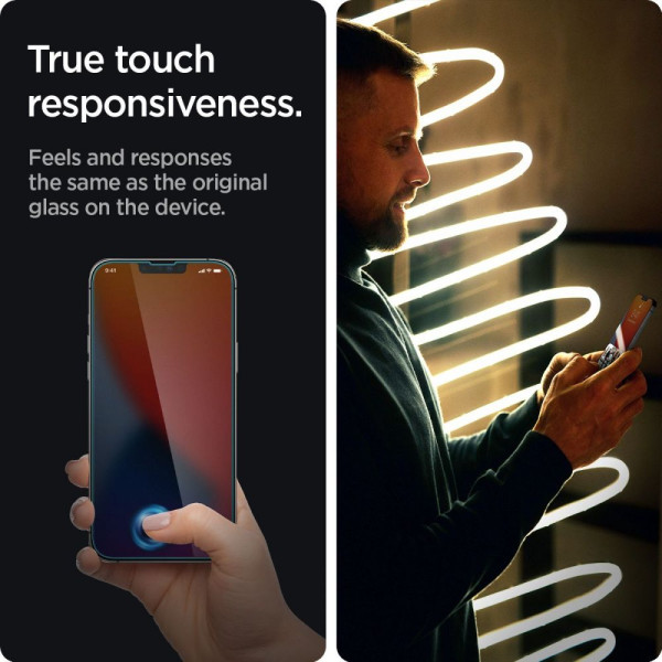 Prywatyzujące Szkło Hartowane Spigen Glas.Tr Slim iPhone 13 / 13 Pro / 14