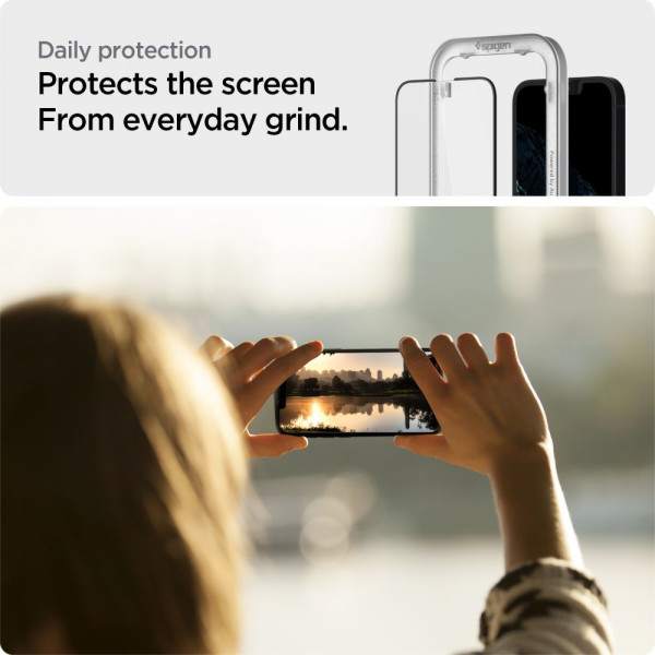2x Szkło Hartowane Spigen Alm Glass Fc iPhone 13 / 13 Pro / 14