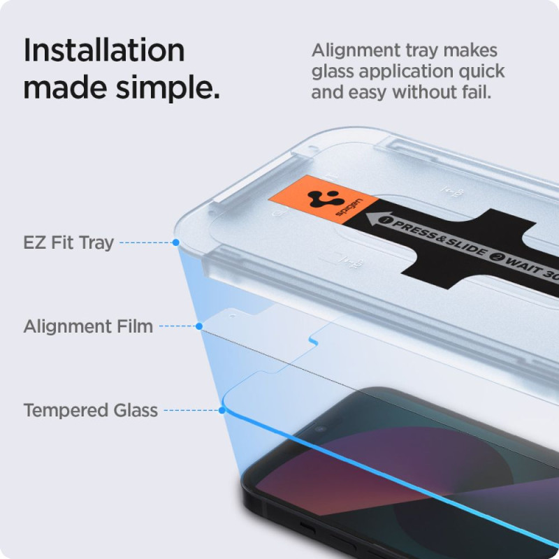 2x Szkło Hartowane Spigen Glas.Tr " Ez Fit "...