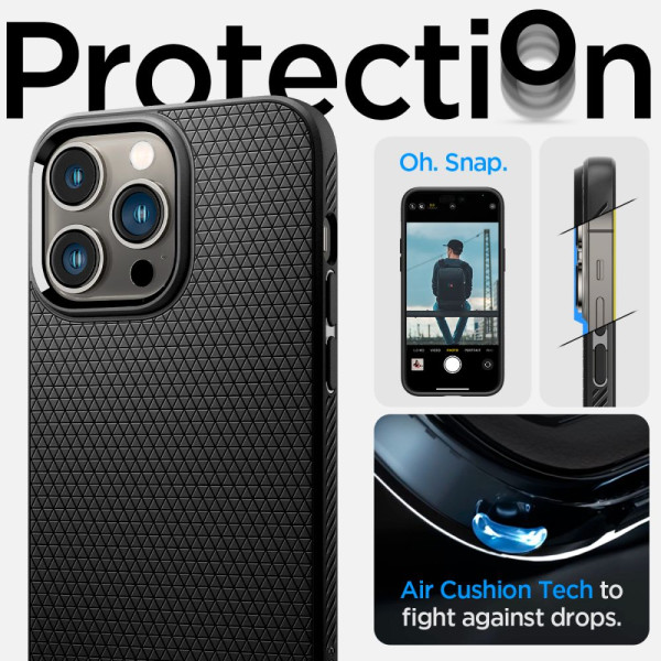 Etui Do iPhone 14 Pro Max Spigen Liquid Air Czarny Matowy