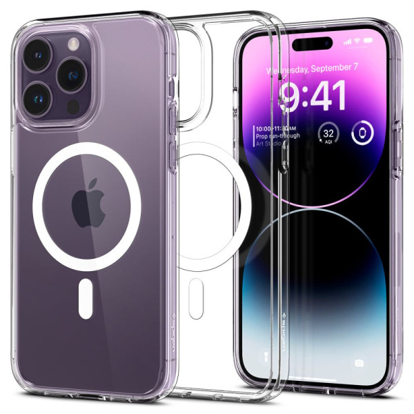 Etui Do iPhone 14 Pro Spigen Ultra Hybrid Mag MagSafe Biały
