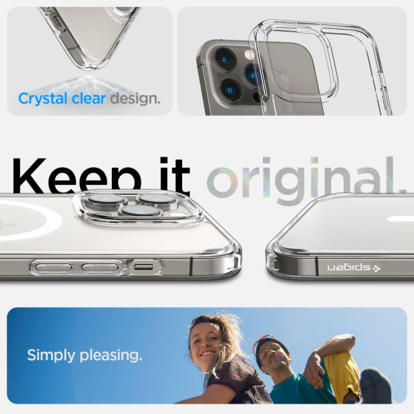 Etui Do iPhone 14 Pro Spigen Ultra Hybrid Mag MagSafe Biały