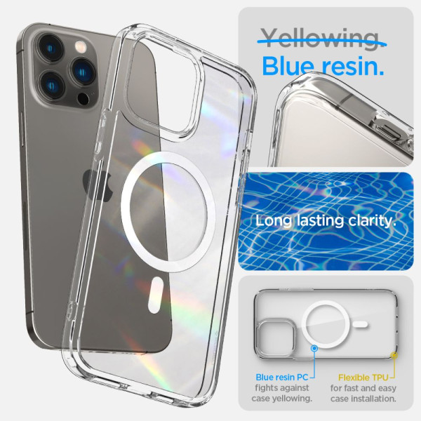 Etui Do iPhone 14 Pro Spigen Ultra Hybrid Mag MagSafe Biały