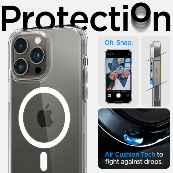 Etui Do iPhone 14 Pro Spigen Ultra Hybrid Mag MagSafe Biały