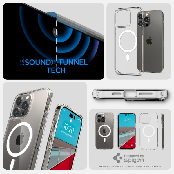 Etui Do iPhone 14 Pro Spigen Ultra Hybrid Mag MagSafe Biały