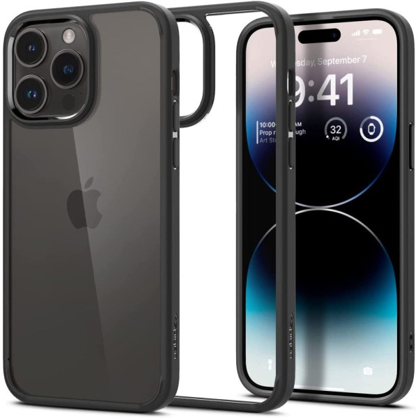 Etui Do iPhone 14 Pro Spigen Ultra Hybrid Czarny Matowy