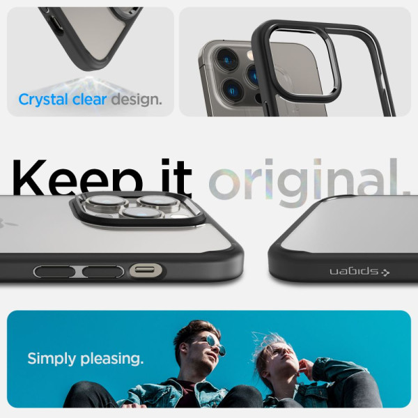 Etui Do iPhone 14 Pro Spigen Ultra Hybrid Czarny Matowy
