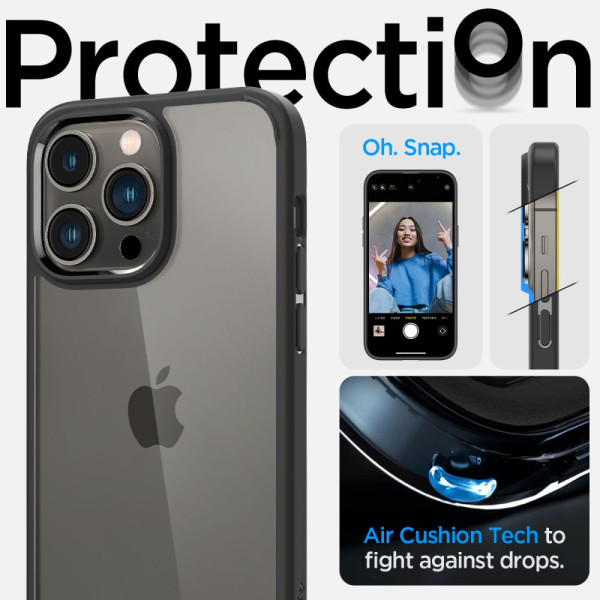Etui Do iPhone 14 Pro Spigen Ultra Hybrid Czarny Matowy