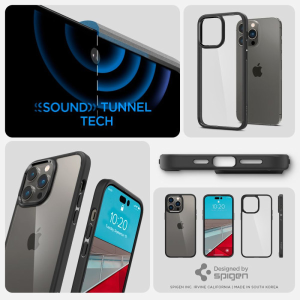 Etui Do iPhone 14 Pro Spigen Ultra Hybrid Czarny Matowy
