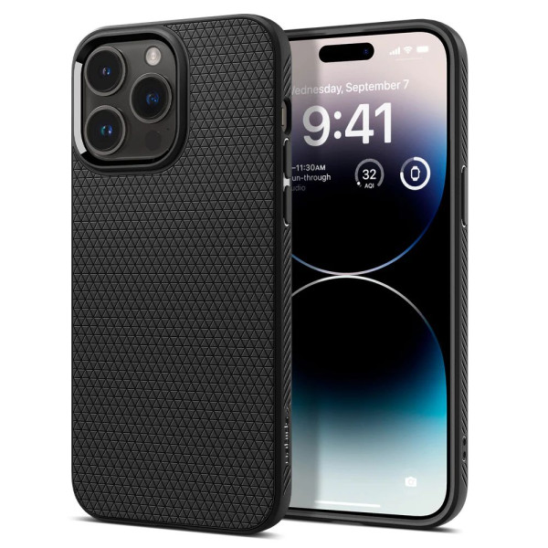 Etui Do iPhone 14 Pro Spigen Liquid Air Czarny Matowy