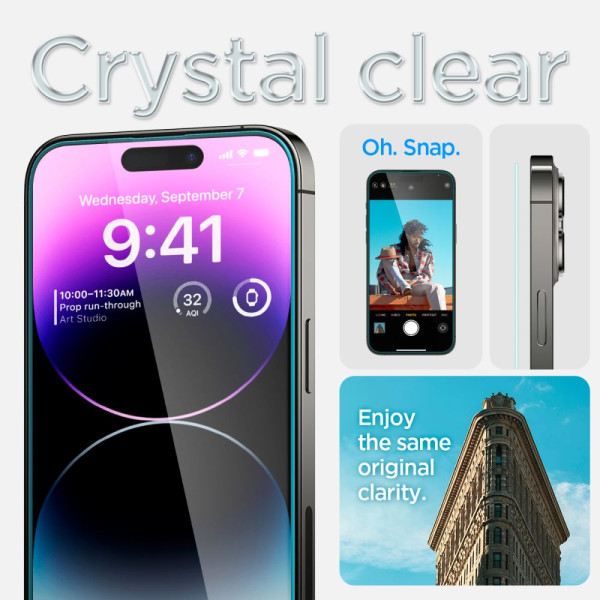 2x Szkło Hartowane Spigen Glas.Tr " Ez Fit " iPhone 14 Pro