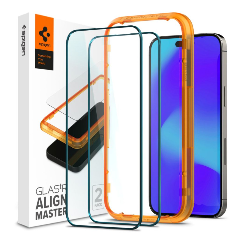 2x Szkło Hartowane Spigen Alm Glass Fc iPhone 14 Pro