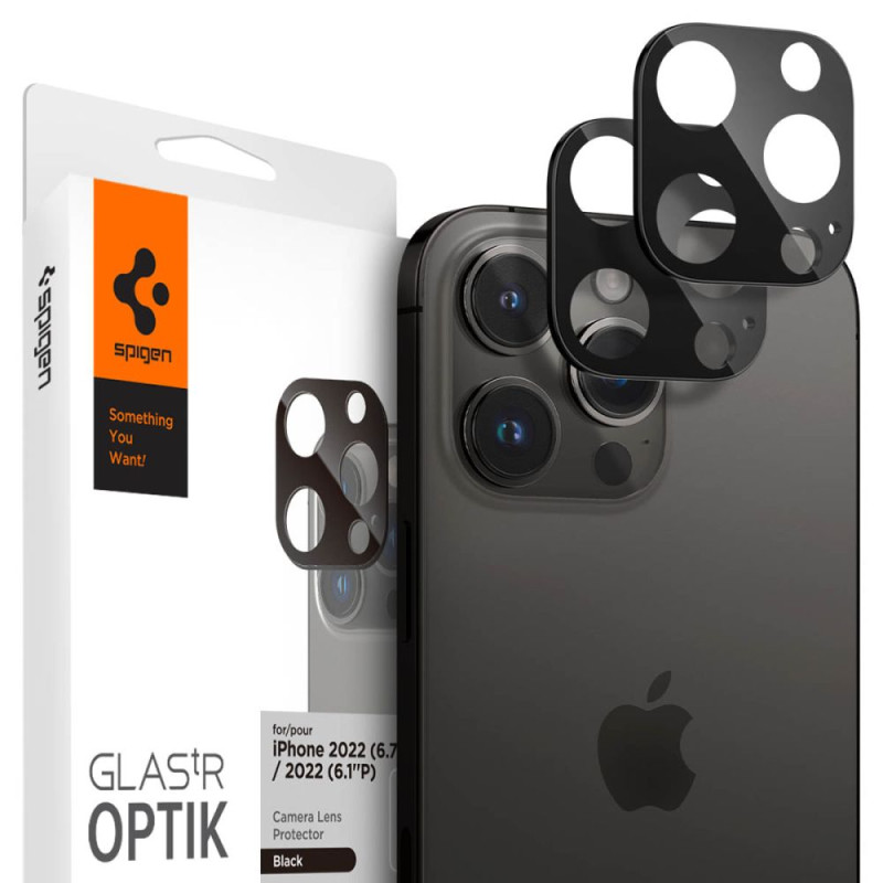 2x Osłona Aparatu Spigen Optik.Tr Camera Protector iPhone 14 Pro / 14 Pro Max / 15 Pro / 15 Pro Max Czarny