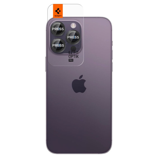 2x Osłona Aparatu Spigen Optik.Tr " Ez Fit " Camera Protector iPhone 14 Pro / 14 Pro Max / 15 Pro / 15 Pro Max