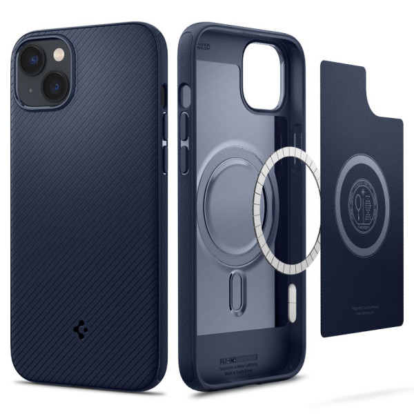 Etui Do iPhone 14 Plus / 15 Plus Spigen Mag Armor Niebieski