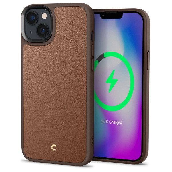 Etui Do iPhone 14 Plus / 15 Plus Spigen Cyrill Kajuk Mag MagSafe Brązowy