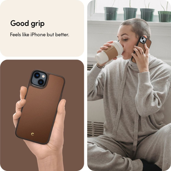 Etui Do iPhone 14 Plus / 15 Plus Spigen Cyrill Kajuk Mag MagSafe Brązowy