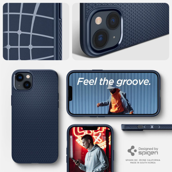Etui Do iPhone 14 Plus / 15 Plus Spigen Liquid Air Niebieski