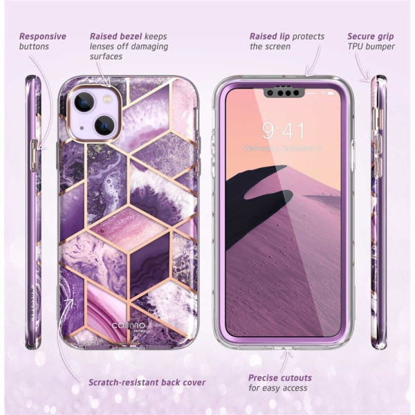 Etui Do iPhone 14 Plus / 15 Plus Supcase Cosmo Fioletowy