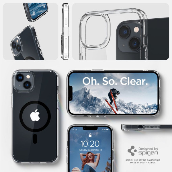 Etui Do iPhone 14 Plus / 15 Plus Spigen Ultra Hybrid Mag MagSafe Czarny