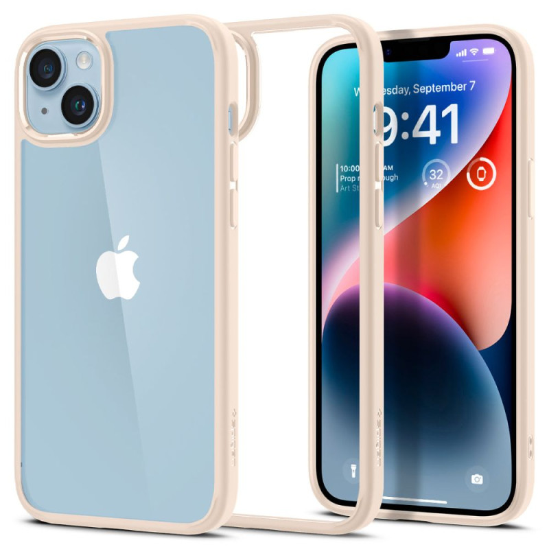 Etui Do iPhone 14 Plus / 15 Plus Spigen Ultra Hybrid Beżowy