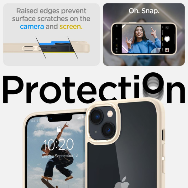Etui Do iPhone 14 Plus / 15 Plus Spigen Ultra Hybrid Beżowy