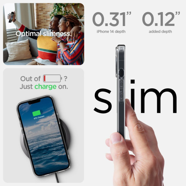 Etui Do iPhone 14 Spigen Ultra Hybrid Mag MagSafe Biały