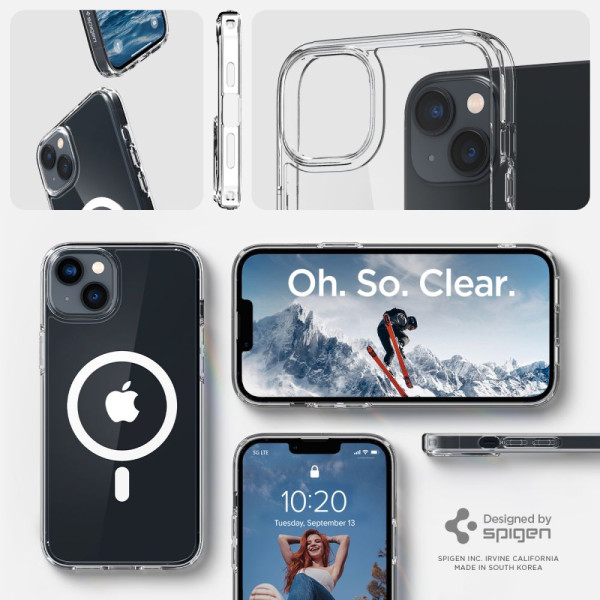 Etui Do iPhone 14 Spigen Ultra Hybrid Mag MagSafe Biały