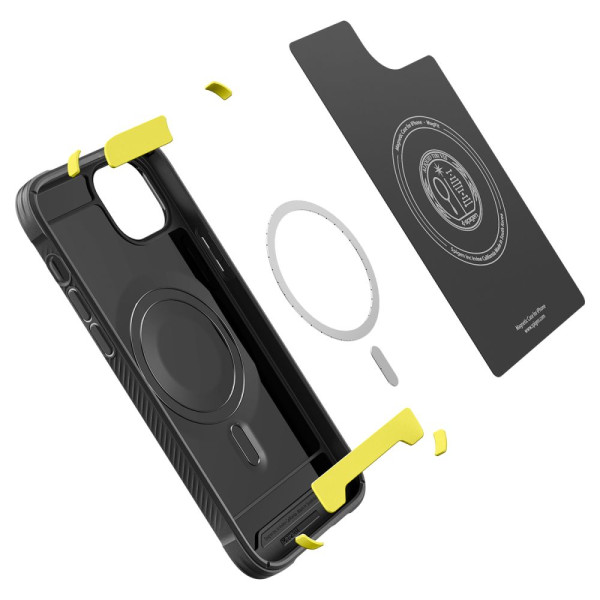 Etui Do iPhone 14 Spigen Rugged Armor Mag MagSafe Czarny Matowy
