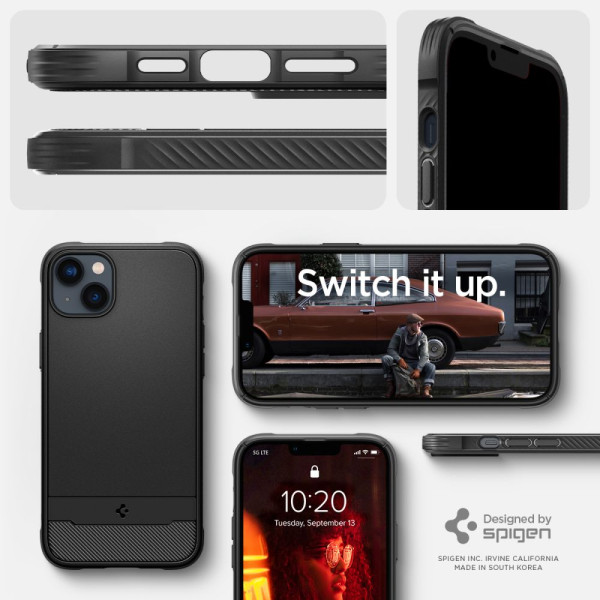 Etui Do iPhone 14 Spigen Rugged Armor Mag MagSafe Czarny Matowy
