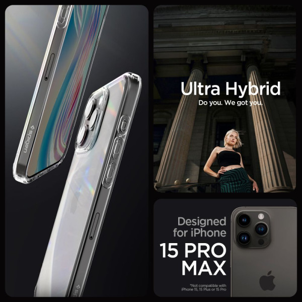 Etui Do iPhone 15 Pro Max Spigen Ultra Hybrid Przezroczysty