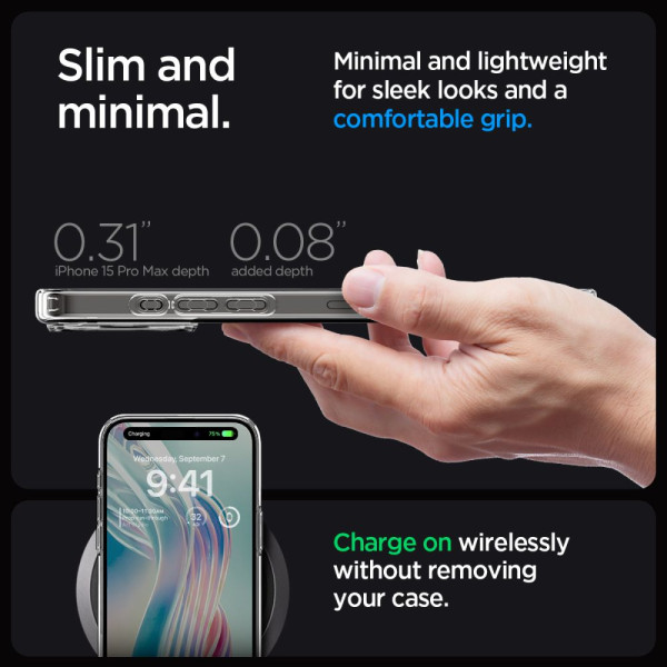Etui Do iPhone 15 Pro Max Spigen Ultra Hybrid Przezroczysty