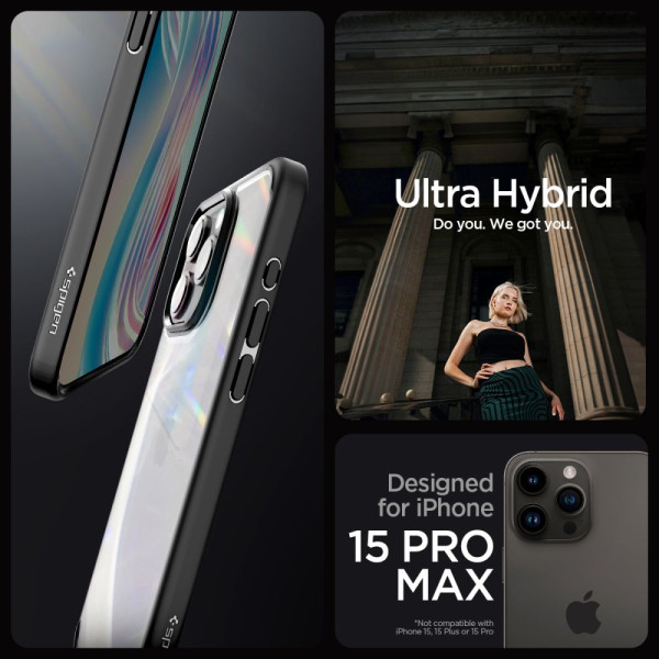 Etui Do iPhone 15 Pro Max Spigen Ultra Hybrid Czarny Matowy