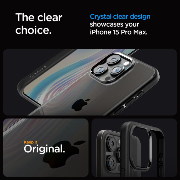 Etui Do iPhone 15 Pro Max Spigen Ultra Hybrid Czarny Matowy