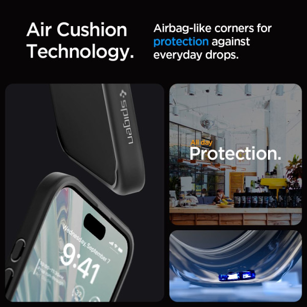 Etui Do iPhone 15 Pro Max Spigen Ultra Hybrid Czarny Matowy