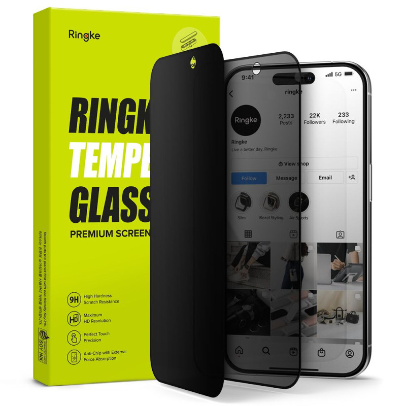 Szkło Prywatyzujące Do iPhone 15 Pro Max Ringke TG