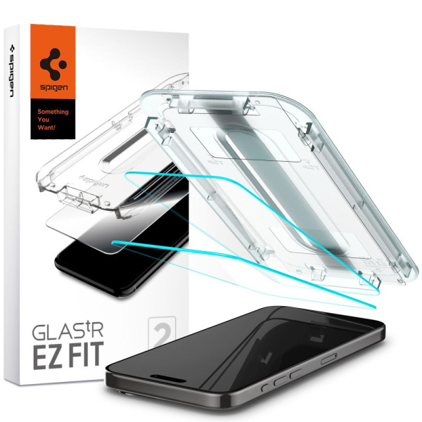 2x Szkło Hartowane Spigen Glas.Tr " Ez Fit " iPhone 15 Pro Max