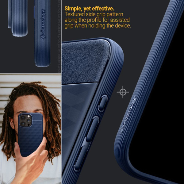Etui Do iPhone 15 Pro Max Caseology Parallax Mag MagSafe Niebieski