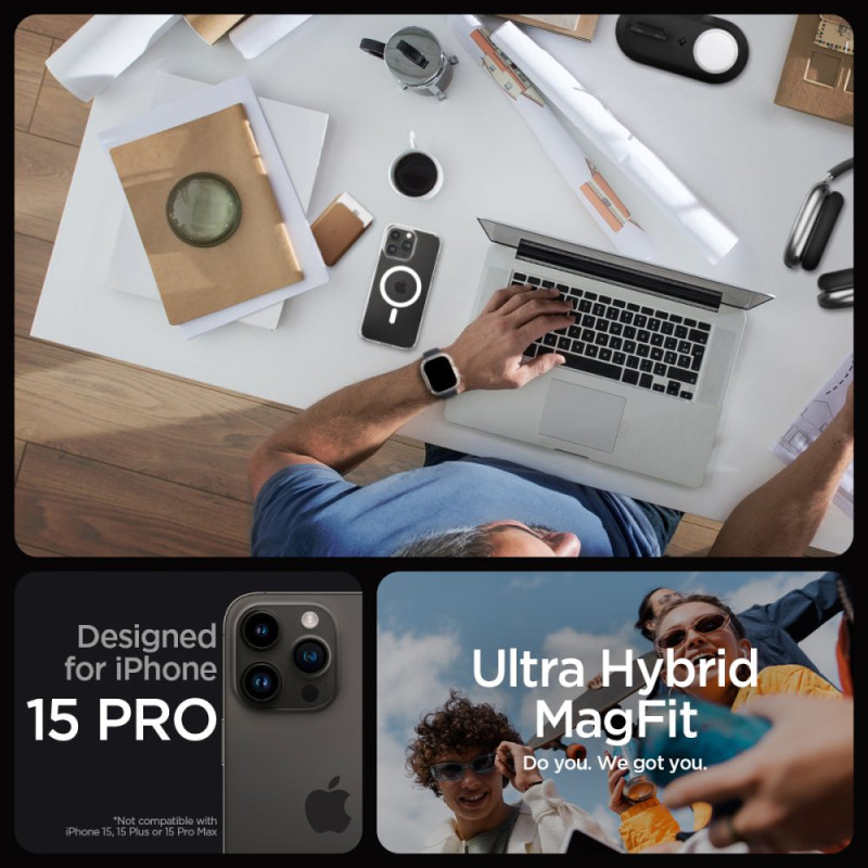 Etui Do iPhone 15 Pro Spigen Ultra Hybrid Mag...