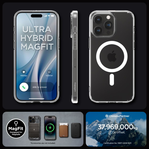 Etui Do iPhone 15 Pro Spigen Ultra Hybrid Mag MagSafe Biały