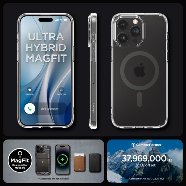 Etui Do iPhone 15 Pro Spigen Ultra Hybrid Mag MagSafe Przezroczysty