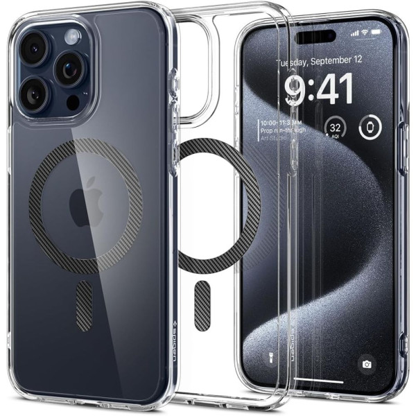 Etui Do iPhone 15 Pro Spigen Ultra Hybrid Mag MagSafe Przezroczysty