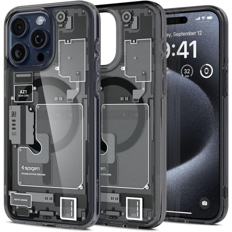 Etui Do iPhone 15 Pro Spigen Ultra Hybrid Mag MagSafe Czarny