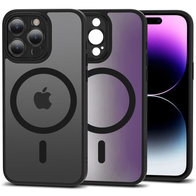 Etui Do iPhone 15 Pro Tech-Protect Magmat Cam+ MagSafe Czarny Matowy